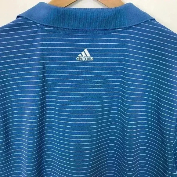 Adidas ClimaLite Short Sleeve Polo M Stripes Shirt - Picture 5 of 6